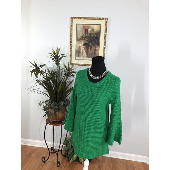 Melissa Paige Women Sweater LG Long Bell Sleeve Pullover Knit Lagenlook Maximali - Picture 5 of 9